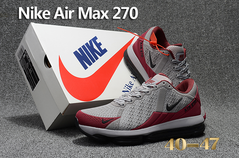 Men 2017 Nike Air Max Flair Grey Red Black Shoes